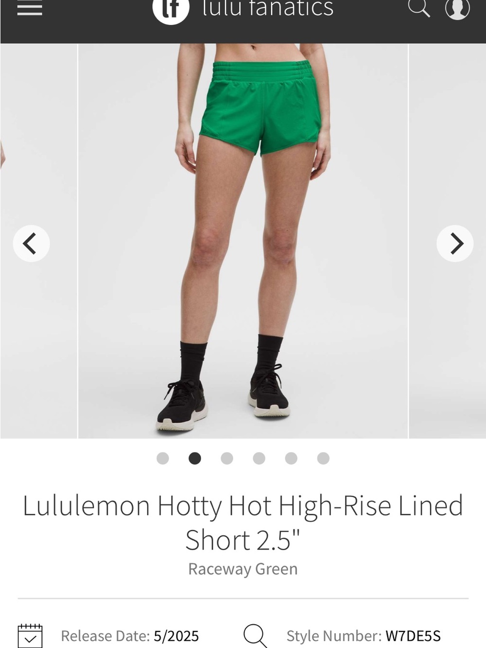 lululemon NWOT Hotty Hot High-Rise Lined Shorts 2.5" - Dark Aqua - Picture 2 of 6